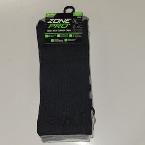 Men's Zone Pro Half Cushion Crew Size 6 - 12 Socks